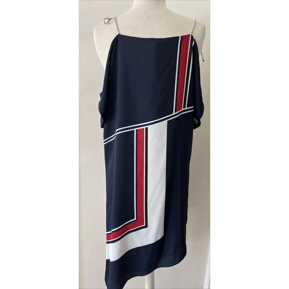 Joie Size Small Color-blocked Nautical EDYTE Dress Asymmetric Hem Navy $348 NEW - Picture 8 of 15